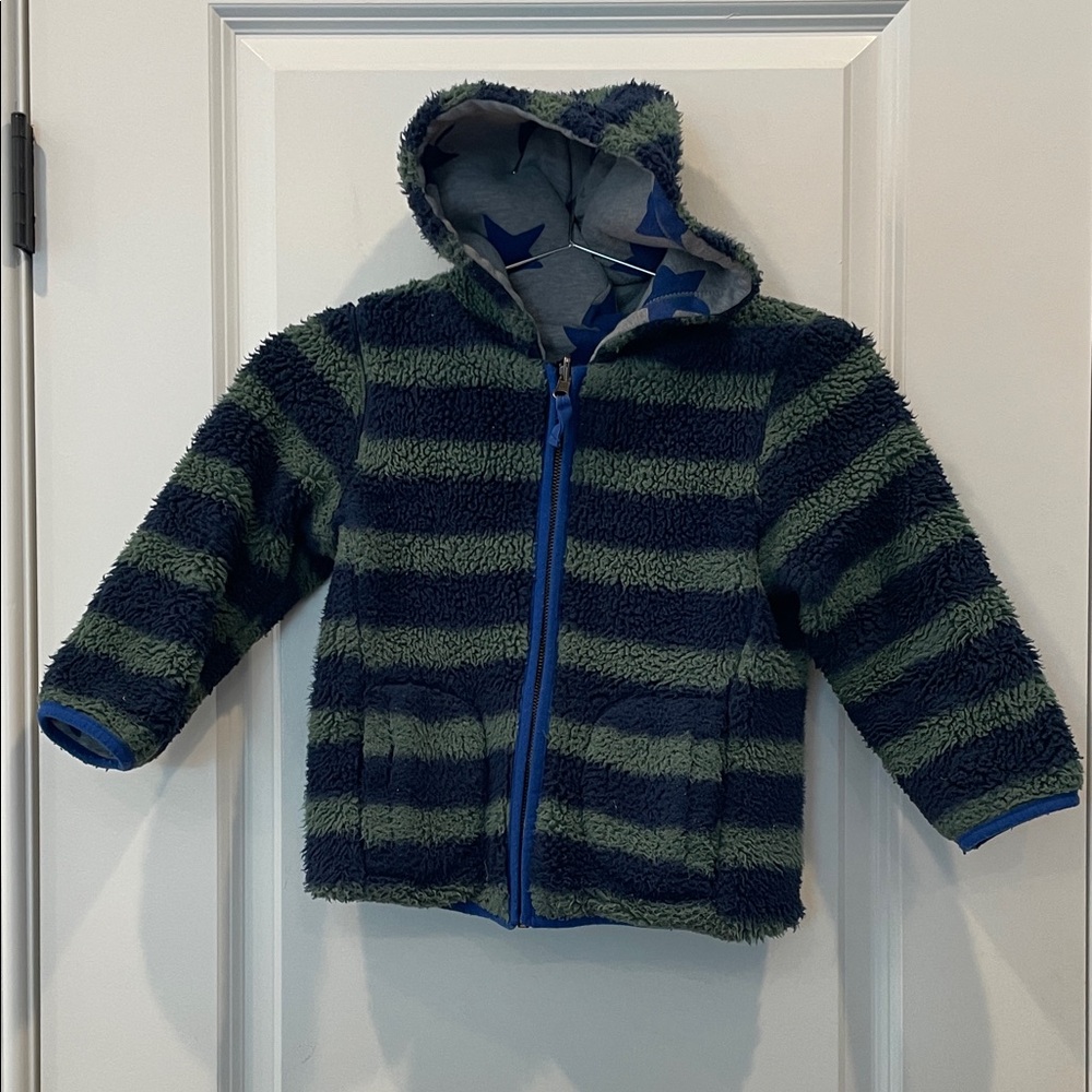 Mini Boden reversible fleece jacket